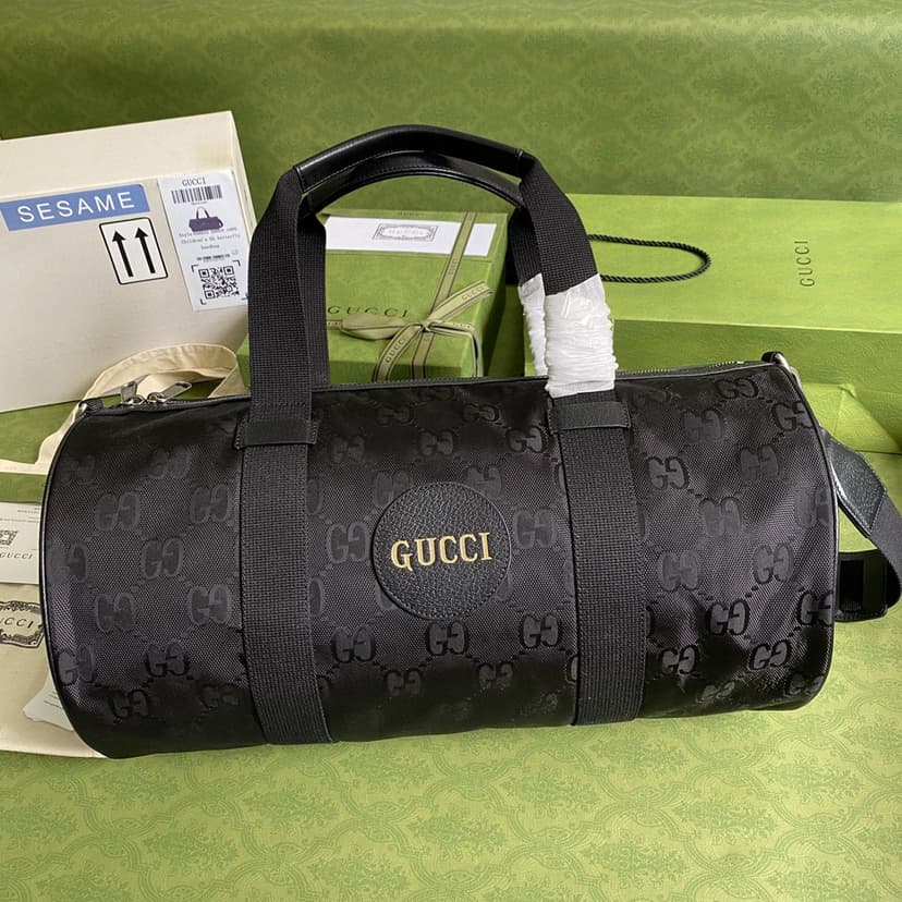 Gucci Off The Grid Duffle Bag Black GG Nylon For Men 19in/47.5cm GG 658632 H9HVN 1000