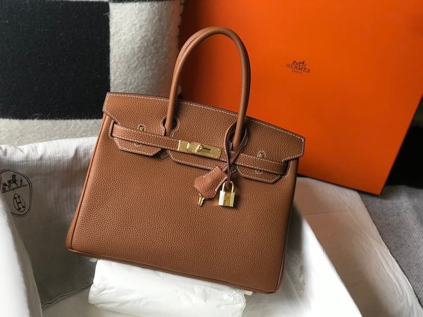 Hermes Birkin Brown Epsom Gold Hardware Bag For Women, Women's Handbags, Shoulder Bags 30cm/12in