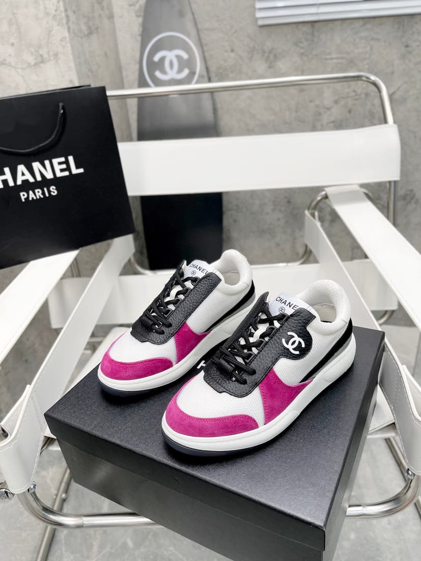 Chanel Sneakers White/Rosy For Women, Women's Shoes