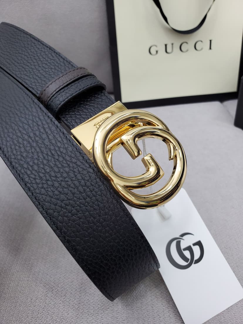 Gucci Belt With Interlocking G Buckle Black For Women, Women Belt