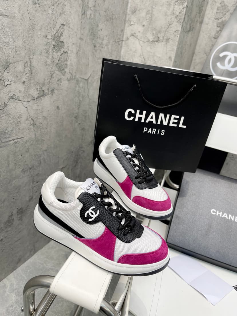 Chanel Sneakers White/Rosy For Women, Women's Shoes