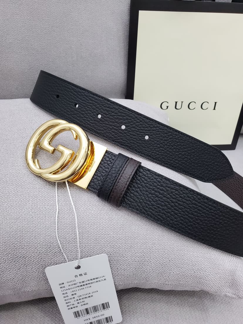 Gucci Belt With Interlocking G Buckle Black For Women, Women Belt