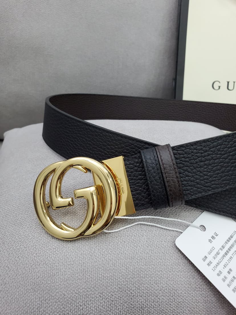 Gucci Belt With Interlocking G Buckle Black For Women, Women Belt