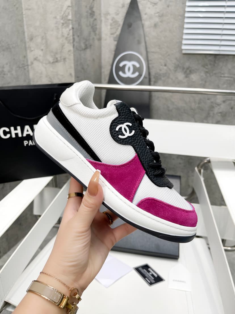 Chanel Sneakers White/Rosy For Women, Women's Shoes