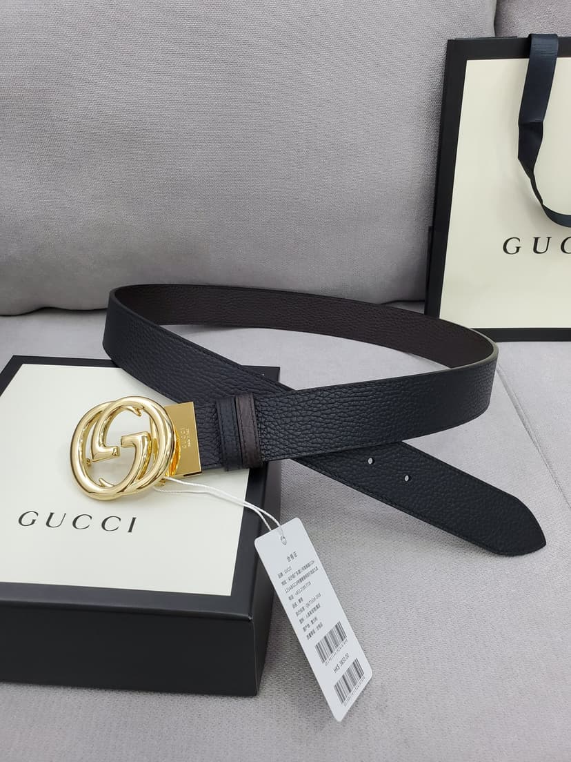 Gucci Belt With Interlocking G Buckle Black For Women, Women Belt