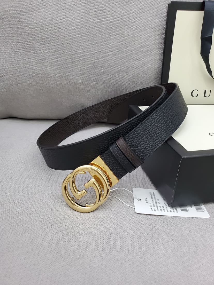 Gucci Belt With Interlocking G Buckle Black For Women, Women Belt