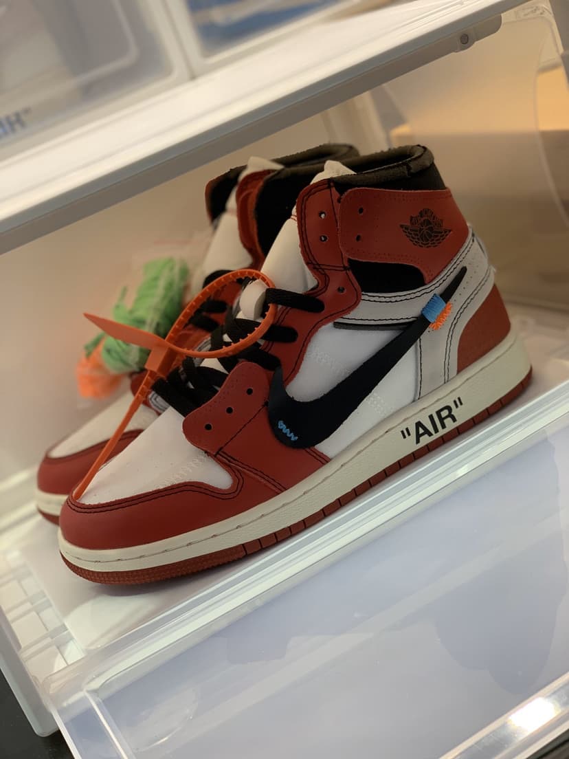 Nike Off-White Air Jordan 1 Retro High OG Chicago in White/Black-Varsity Red For Women, Women’s Shoes