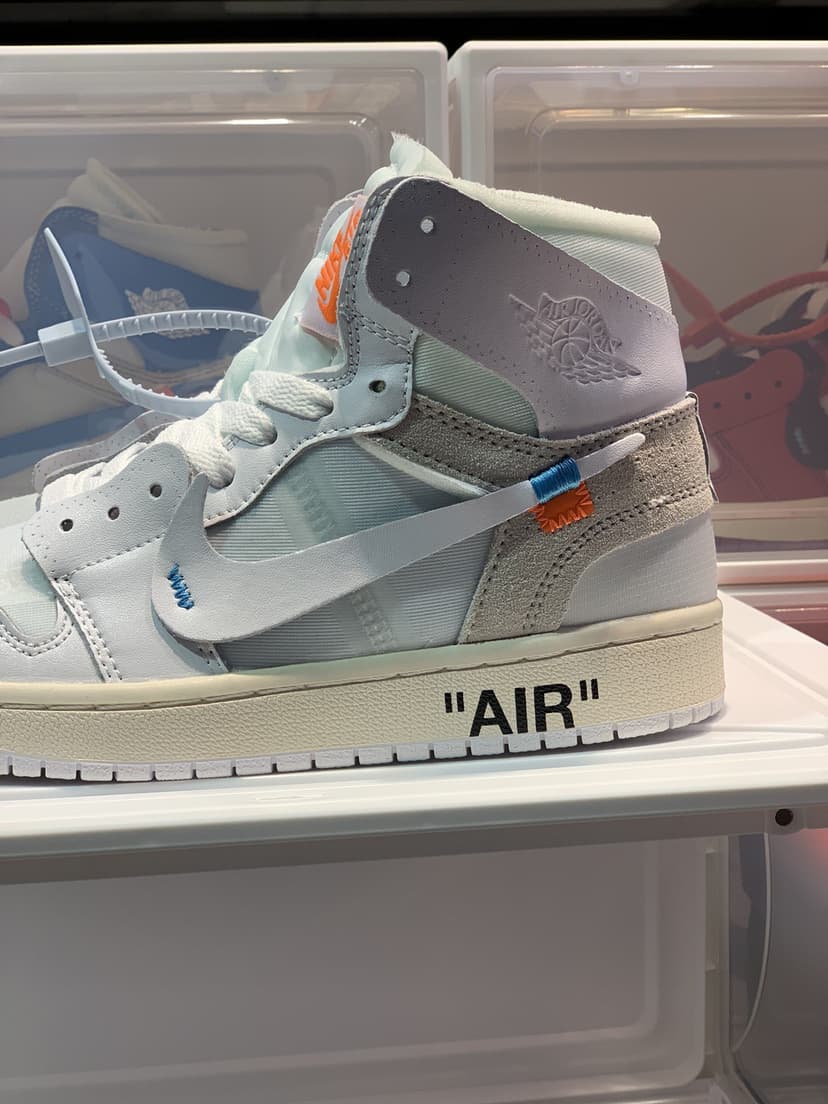 Off-White x Nike Air Jordan 1 Retro High in White Sneaker For Women, Women's Shoes