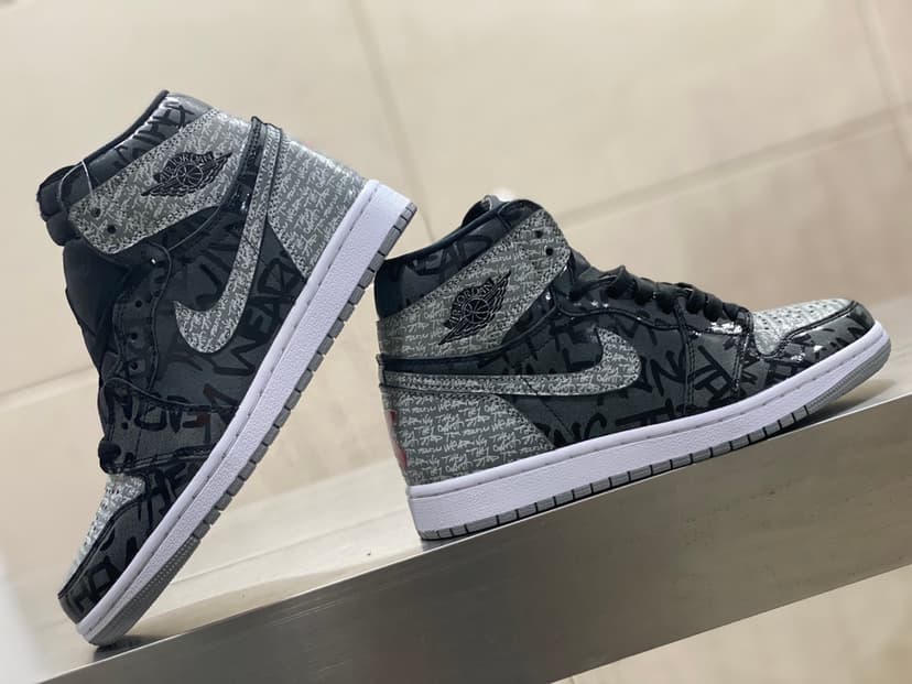 Nike Air Jordan 1 Retro High OG Rebellionaire Black/ White-Particle Grey Sneaker For Women, Women's Shoes