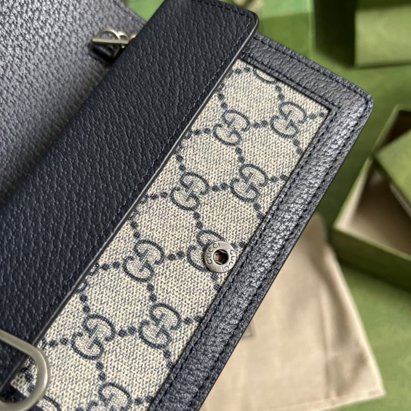 Dionysus GG Super Mini Bag Beige And Blue GG Supreme Canvas For Women 6.5in/17cm 476432 UN3BN 1274