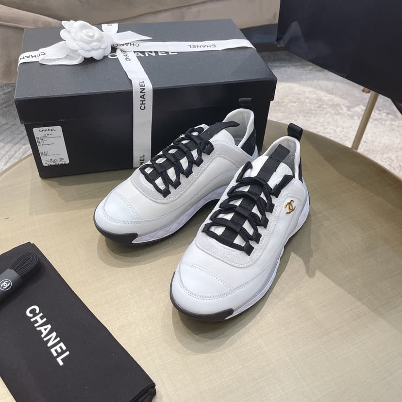 Chanel Sneakers Beige For Women, Women's Shoes 0.4in/1cm G35617