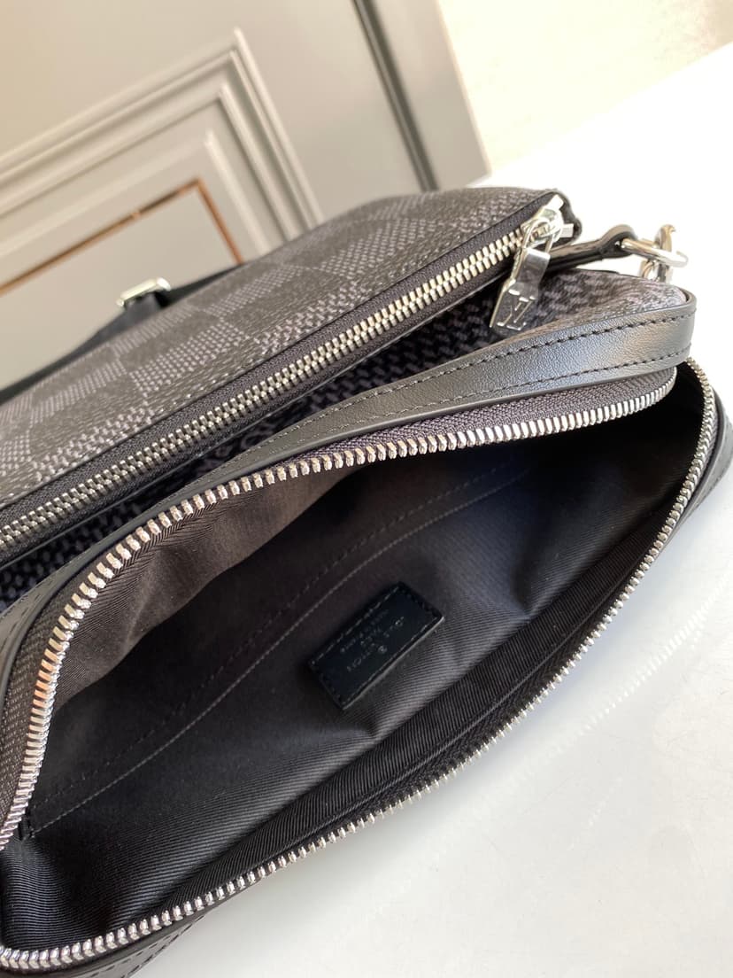 Louis Vuitton Trio Messenger Damier Graphite Black For Men, Men's Bags, Shoulder And Crossbody Bags 9.8in/25cm LV N50017