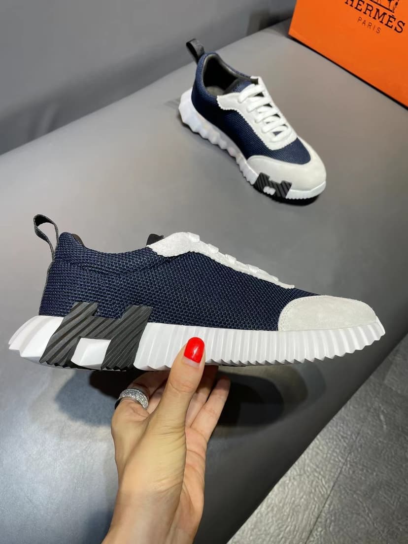 Hermes Bouncing Sneaker Dark Blue For Men