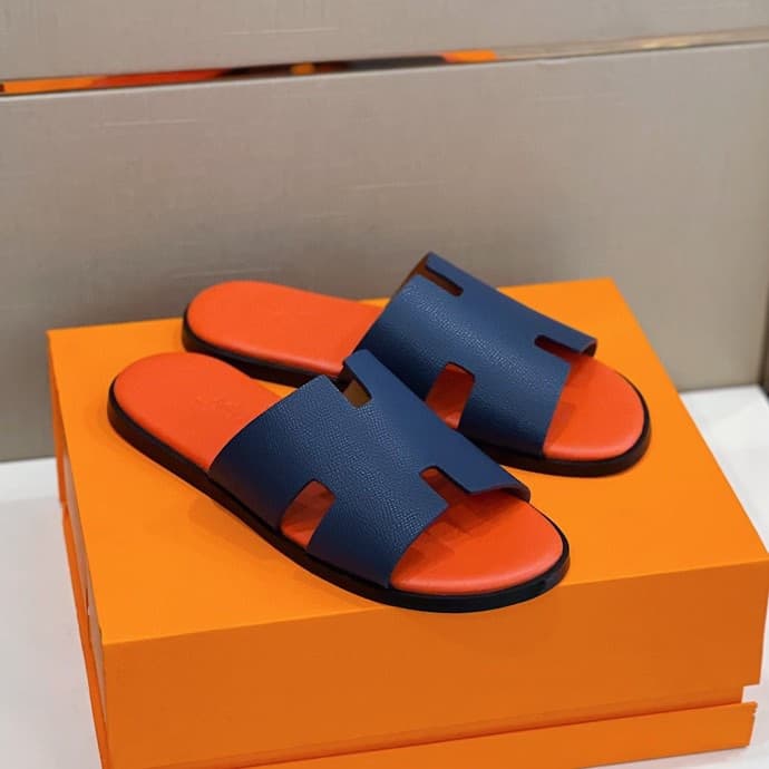 Hermes Izmir Sandal Orange/Blue For Men