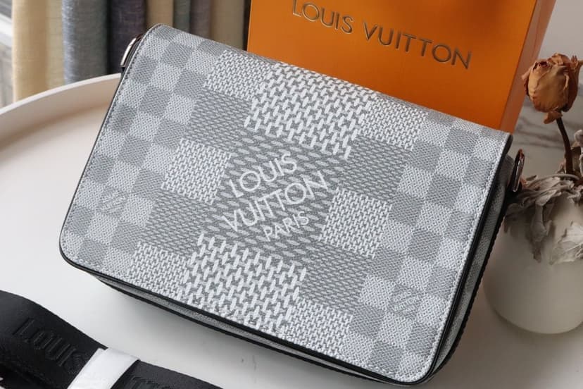 Louis Vuitton Studio Messenger Damier Graphite Plaster For Men, Men's Bags, Shoulder And Crossbody Bags 9.3in/25.3cm LV N50014