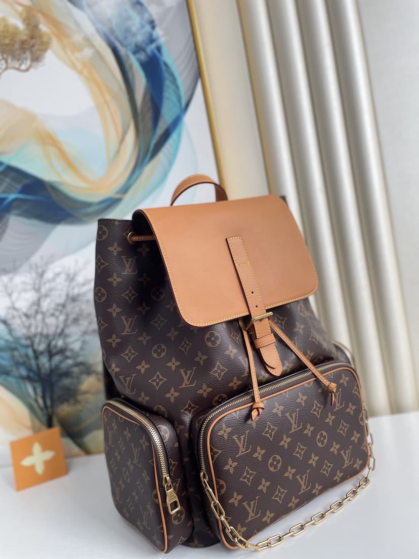 Louis Vuitton Trio Backpack Monogram Canvas By Virgil Abloh For Men, Men's Bags 44cm LV M44658
