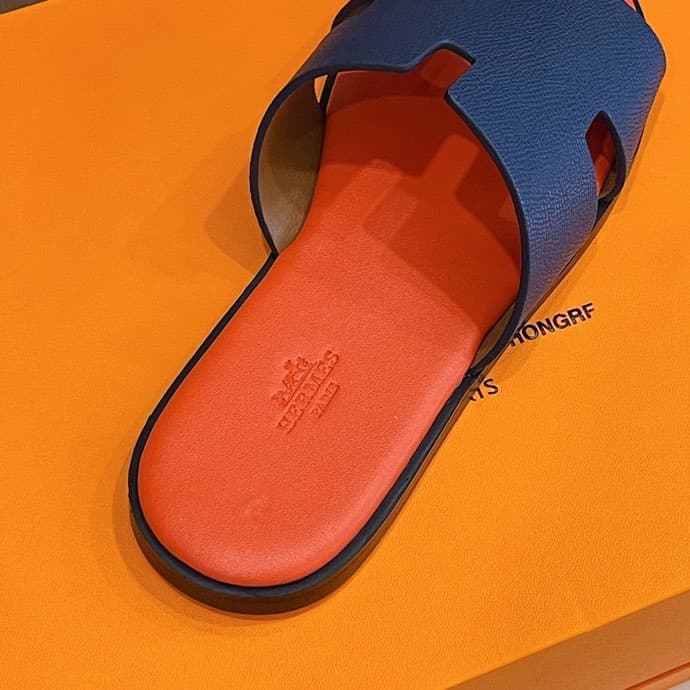 Hermes Izmir Sandal Orange/Blue For Men