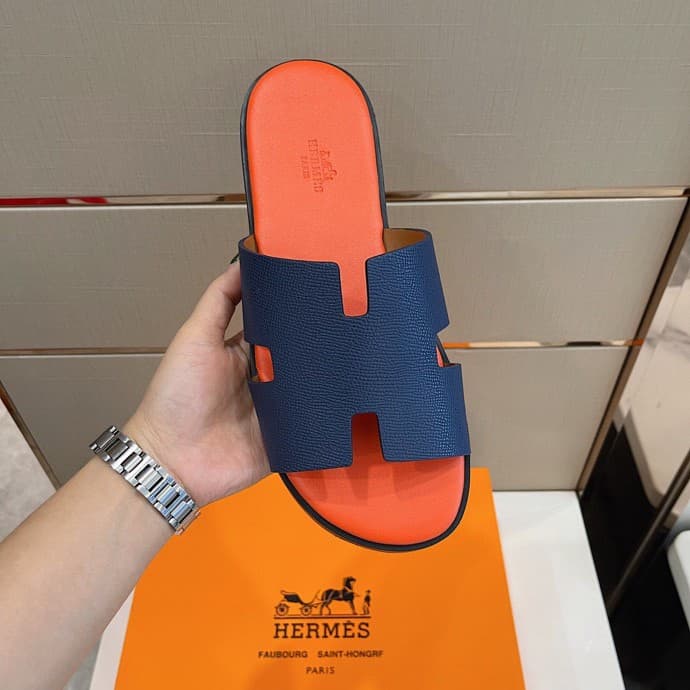 Hermes Izmir Sandal Orange/Blue For Men
