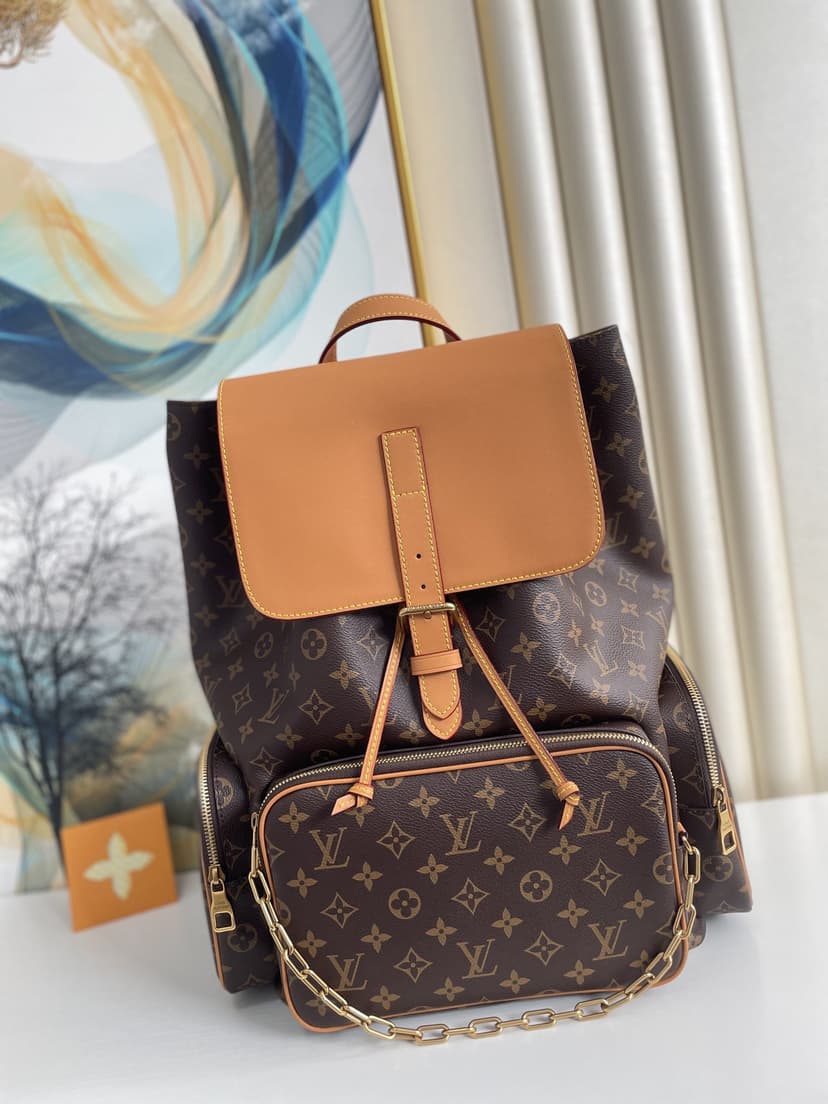 Louis Vuitton Trio Backpack Monogram Canvas By Virgil Abloh For Men, Men's Bags 44cm LV M44658