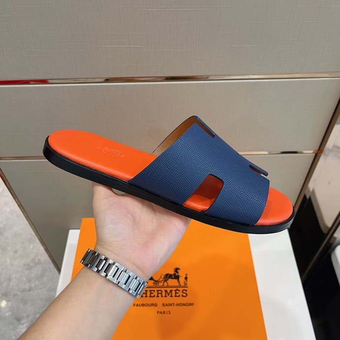 Hermes Izmir Sandal Orange/Blue For Men