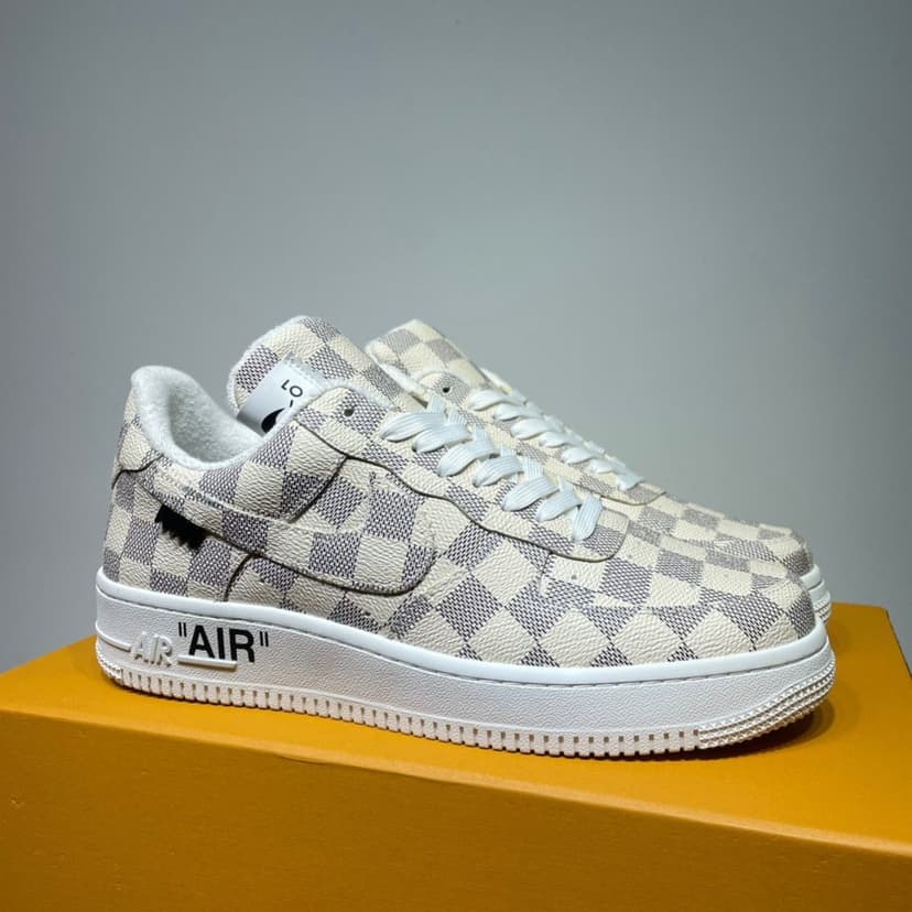 Louis Vuitton And Nike “Air Force 1” By Virgil Abloh Ivory For Men, Men’s Shoes