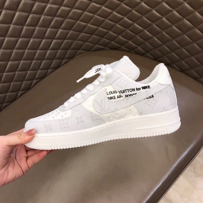 Louis Vuitton And Nike “Air Force 1” By Virgil Abloh Full White For Men, Men's Shoes