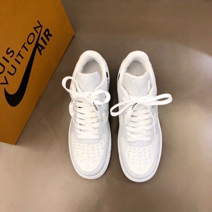 Louis Vuitton And Nike “Air Force 1” By Virgil Abloh Full White For Men, Men's Shoes