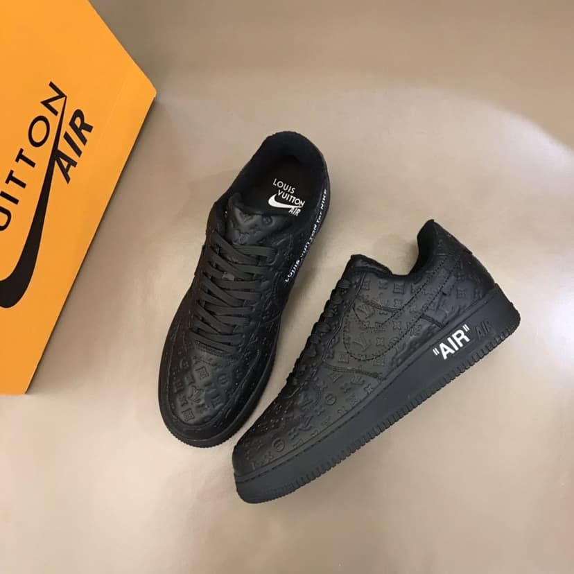 Louis Vuitton And Nike “Air Force 1” By Virgil Abloh Black-Anthracite For Men, Men's Shoes 1A9VD6