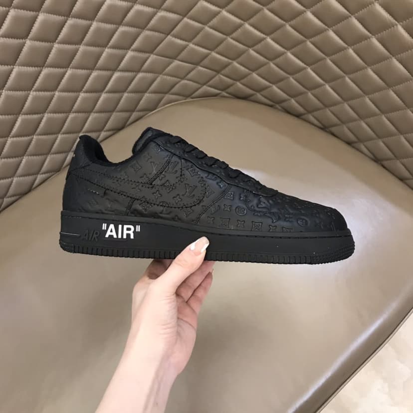 Louis Vuitton And Nike “Air Force 1” By Virgil Abloh Black-Anthracite For Men, Men's Shoes 1A9VD6