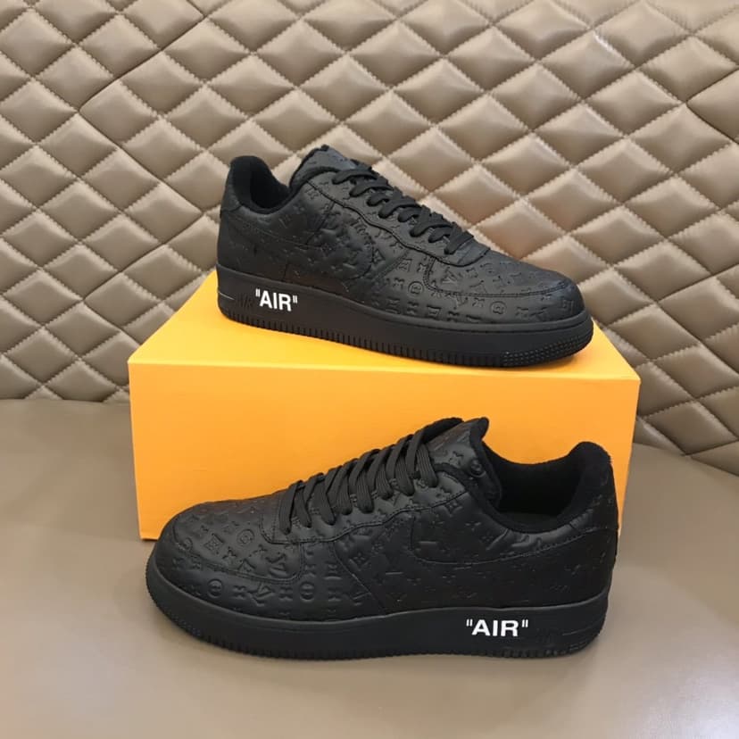 Louis Vuitton And Nike “Air Force 1” By Virgil Abloh Black-Anthracite For Men, Men's Shoes 1A9VD6