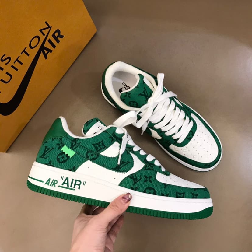 Louis Vuitton And Nike “Air Force 1” By Virgil Abloh White/Gym Green For Men, Men's Shoes 1A9V9U