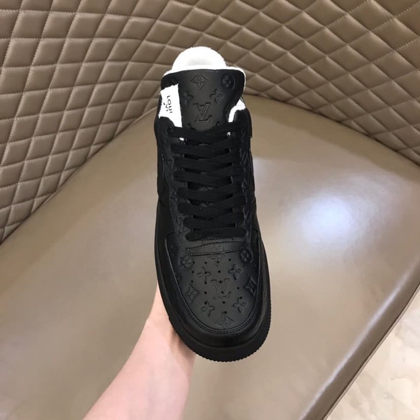 Louis Vuitton And Nike “Air Force 1” By Virgil Abloh Full Black For Men, Men's Shoes