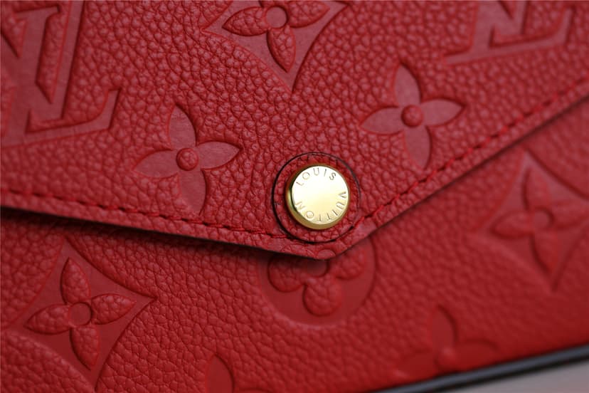 Louis Vuitton Pochette Felicie Monogram Empreinte Red For Women, Women's Wallets 8.3in/21cm LV