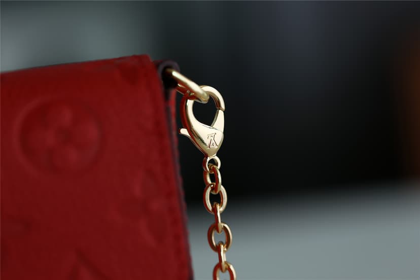Louis Vuitton Pochette Felicie Monogram Empreinte Red For Women, Women's Wallets 8.3in/21cm LV