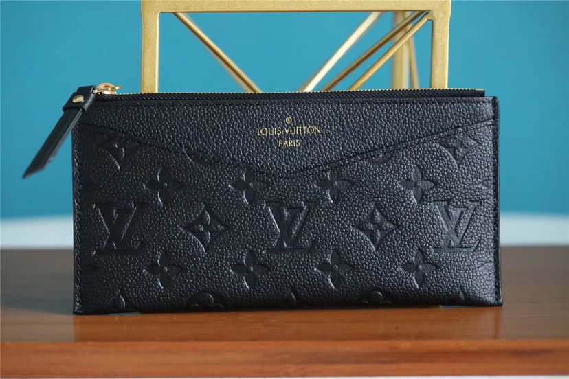 Louis Vuitton Pochette Melanie BB Monogram Empreinte Black For Women, Women's Wallets 7.9in/20cm LV M68712