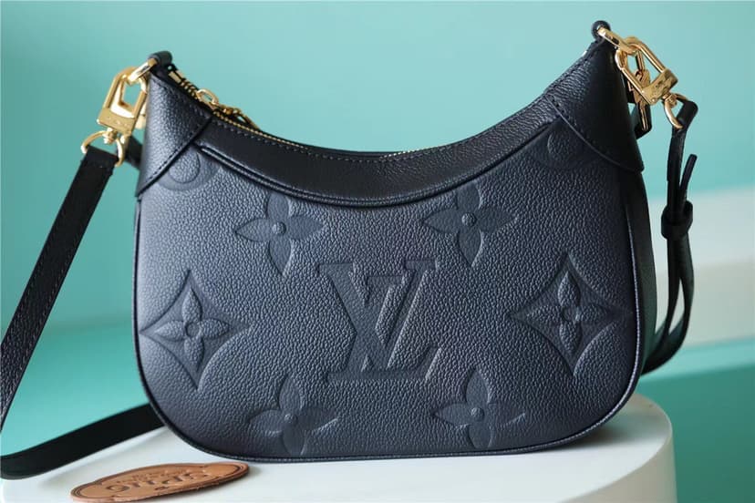 Louis Vuitton Bagatelle Monogram Empreinte Black For Women, Women's Handbags, Shoulder And Crossbody Bags 22cm/8.7in LV M46002