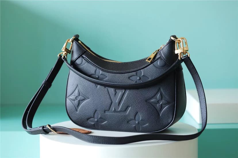 Louis Vuitton Bagatelle Monogram Empreinte Black For Women, Women's Handbags, Shoulder And Crossbody Bags 22cm/8.7in LV M46002