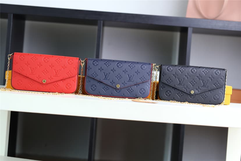 Louis Vuitton Pochette Felicie Monogram Empreinte Red For Women, Women's Wallets 8.3in/21cm LV