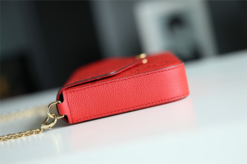 Louis Vuitton Pochette Felicie Monogram Empreinte Red For Women, Women's Wallets 8.3in/21cm LV