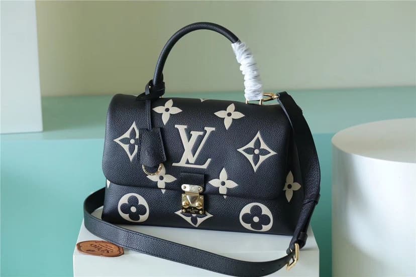 Louis Vuitton Madeleine MM Monogram Empreinte Black / Beige For Women, Women's Handbags, Shoulder and Crossbody Bags 11.8in/30cm LV?