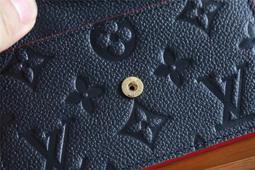 Louis Vuitton Card Holder Recto Verso Monogram Empreinte Navy Blue / Red For Women, Women's Wallets 5.1in/13cm LV M69420