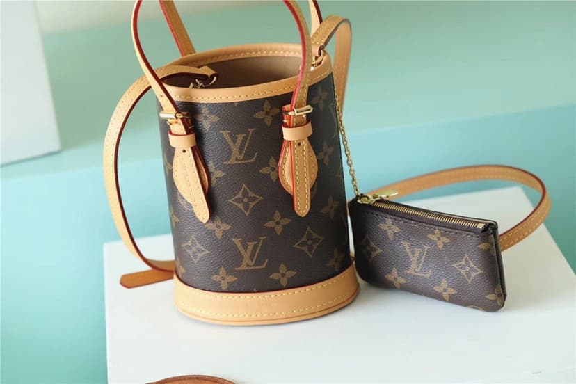 Louis Vuitton Nano Bucket Bag Monogram Canvas Brown For Women Brown 6.7in/17cm LV?