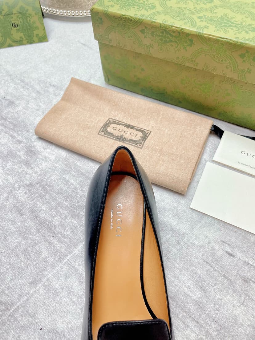 Gucci Women's Mid-Heel Pump With GG Logo Black For Women GG