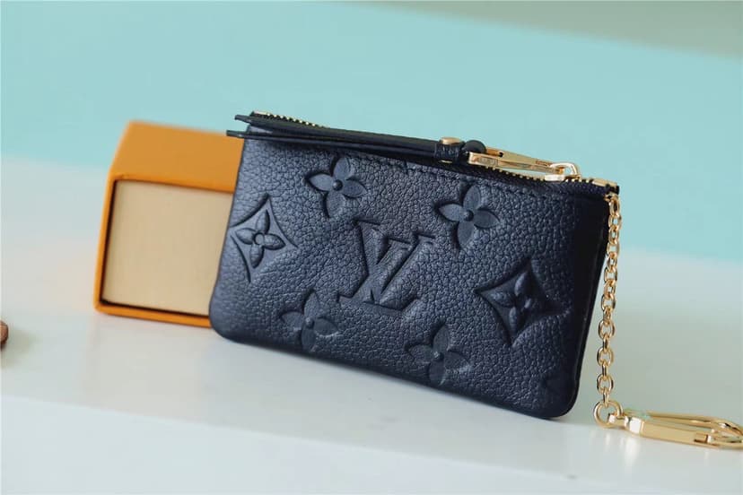 Louis Vuitton Key Pouch Monogram Empreinte Black For Women, Women's Wallets 4.7in/12cm LV M80879