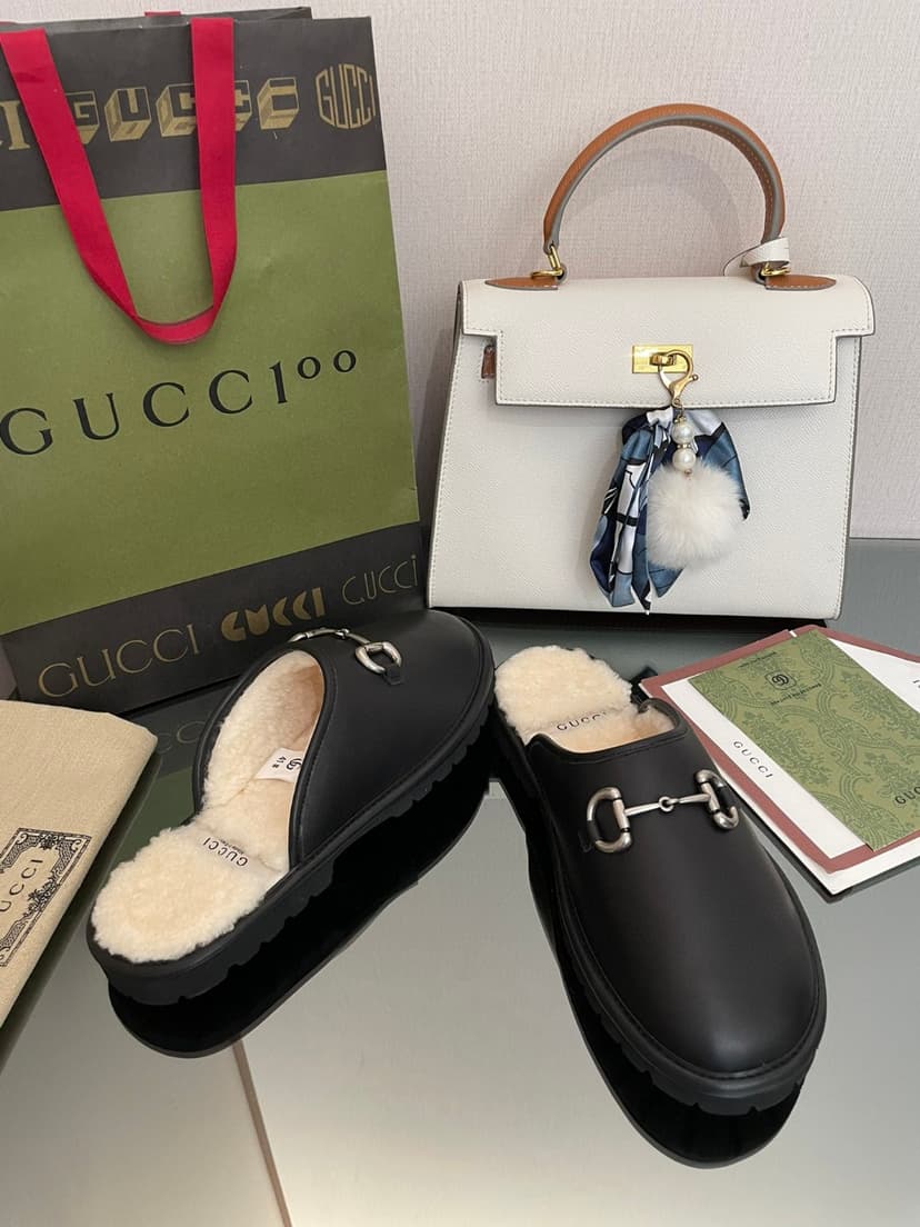 Gucci Elea Horsebit-Embellished Mules Black For Men