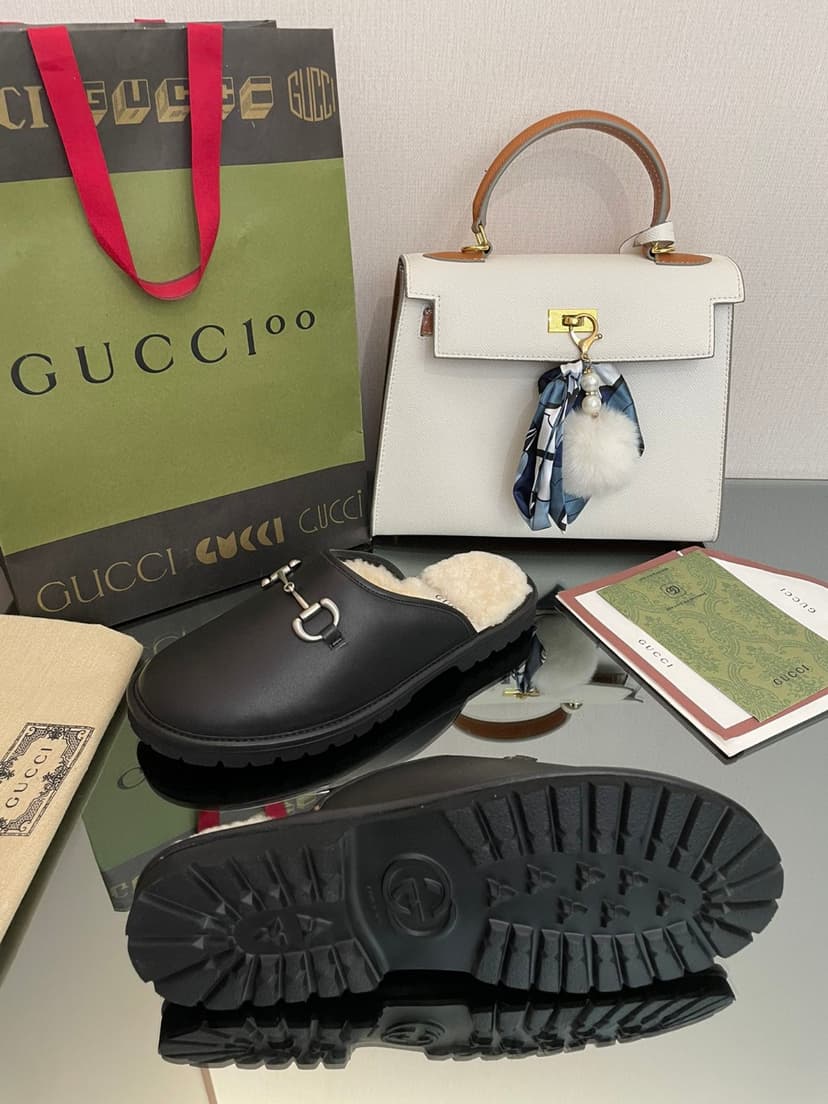 Gucci Elea Horsebit-Embellished Mules Black For Men