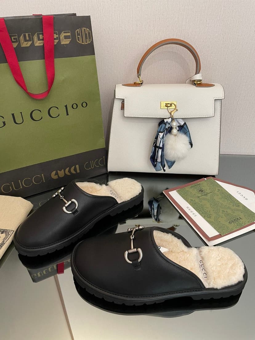 Gucci Elea Horsebit-Embellished Mules Black For Men