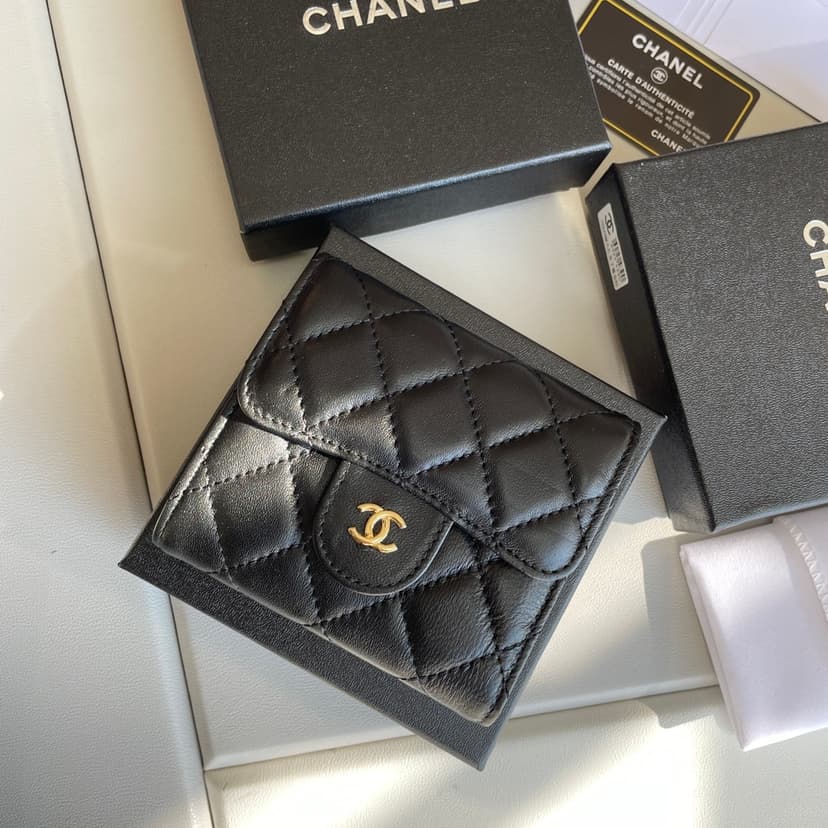 Chanel Small Classic Flap Wallet Black Bag For Women 10.5cm/4.1in AP0231 Y01295 C3906