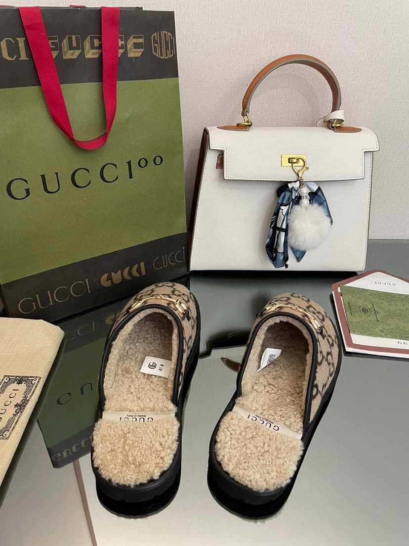 Gucci Men's GG Slipper With Horsebit Brown For Men GG Shoes 694249