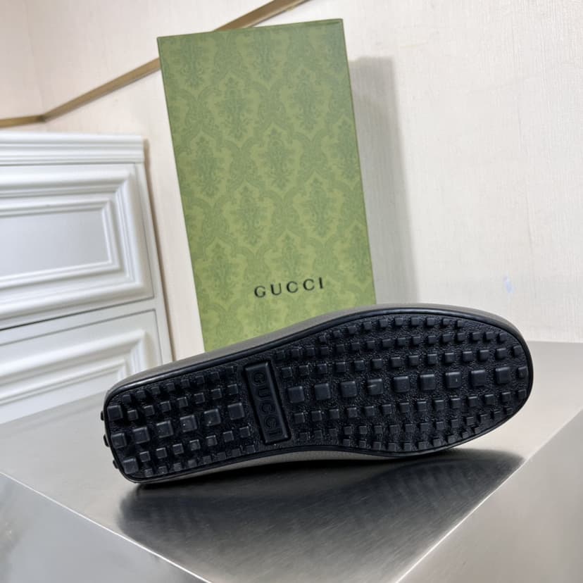 Gucci Men's Loafers With Web Details Dark Gray For Men 6246981